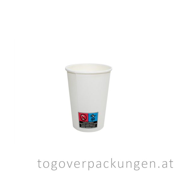 Pappbecher 180 ml Ø 70 mm, Weiß / 50 Stück