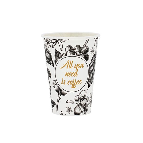 Pappbecher 180 ml  "All you need" Ø 70 mm / 100 Stück
