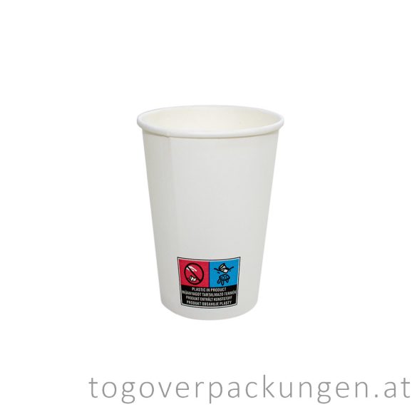 Pappbecher, weiß, 340 ml / 50 Stück