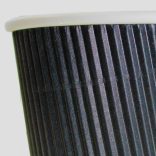 Thermobecher 340 ml „BLACK WAVES”, doppelwandig, 3D / 25 Stück
