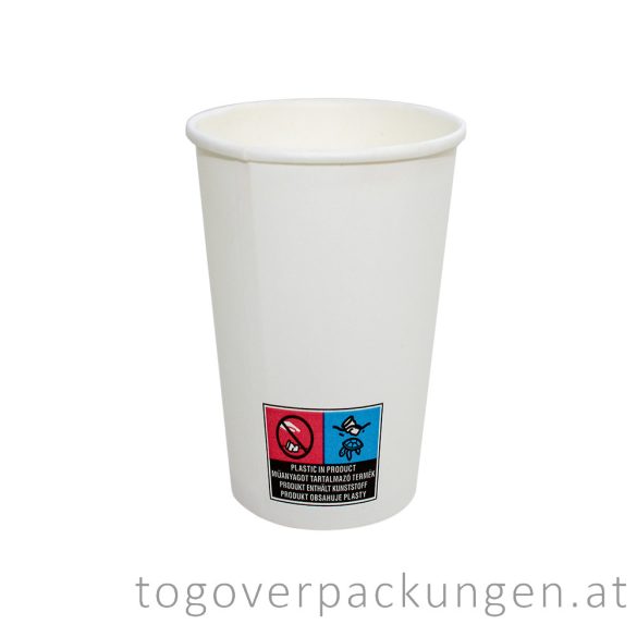 Pappbecher, weiß, 550 ml / 50 Stück