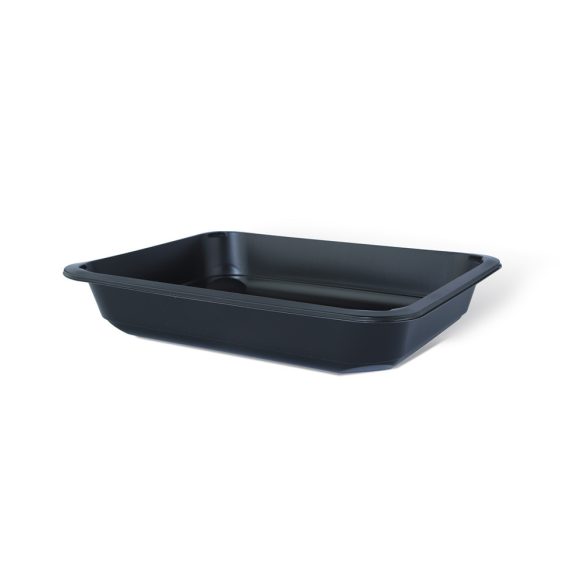 Mikrowellenschalen "SX", PP, 1000ml, schwarz / 50 Stück