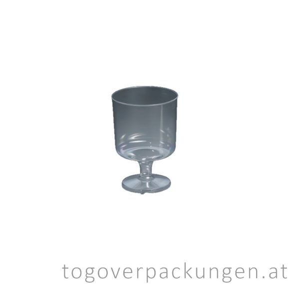 Plastikbecher - Wein, 100 ml, transparent / 15 Stück