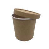 Kartondeckel für Suppenbecher "MONACO", 108 mm, braun / 25 Stück