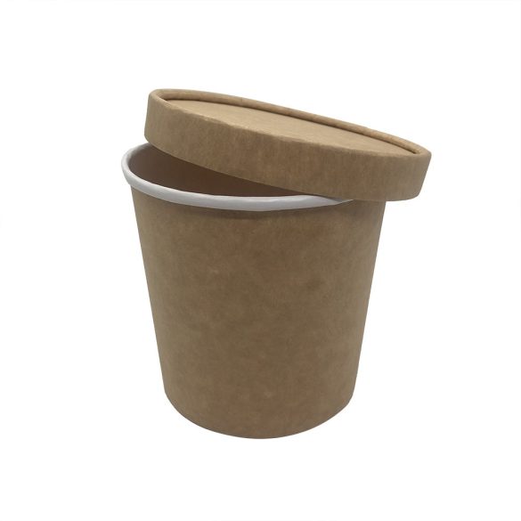 Kartondeckel für Suppenbecher "MONACO", 108 mm, braun / 25 Stück