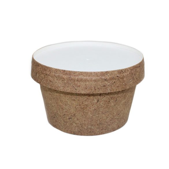 Pappdeckel für 500 ml "Soup-To-Go" Suppenbecher "MALAGA", kraft, 118 mm / 80 Stück