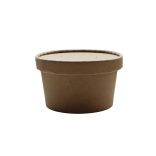 Suppenbecher "KING", Pappe, 400ml (12oz), braun / 25 Stück