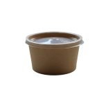 Suppenbecher "KING", Pappe, 400ml (12oz), braun / 25 Stück
