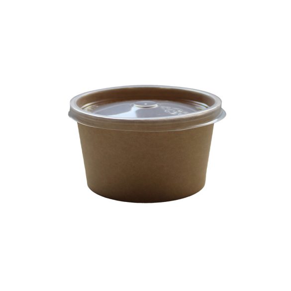 Suppenbecher "KING", Pappe, 400ml (12oz), braun / 25 Stück