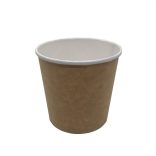 Suppenbecher "MONACO", Pappe, 600 ml, braun-Weiß, 108 mm / 50 Stück