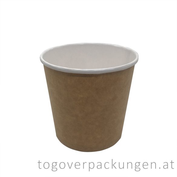 "Soup-To-Go" Suppenbecher "MONACO", 600 ml, braun-weiß, 108 mm / 50 Stück
