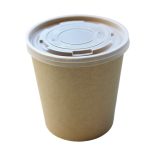 Suppenbecher "KING", Pappe, 750ml (26oz), Kraft / 25 Stück