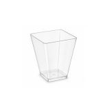Fingerfood- & Dessertbecher "SQUARE", 60 ml, glasklar, PS – 20 Stück