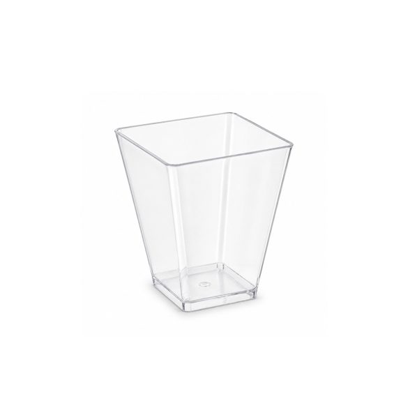Fingerfood- & Dessertbecher "SQUARE", 60 ml, glasklar, PS – 20 Stück