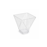 Fingerfood- & Dessertbecher "DIAMOND", 60 ml, glasklar, PS – 25 Stück