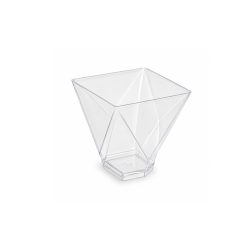   Fingerfood- & Dessertbecher "DIAMOND", 60 ml, glasklar, PS – 25 Stück
