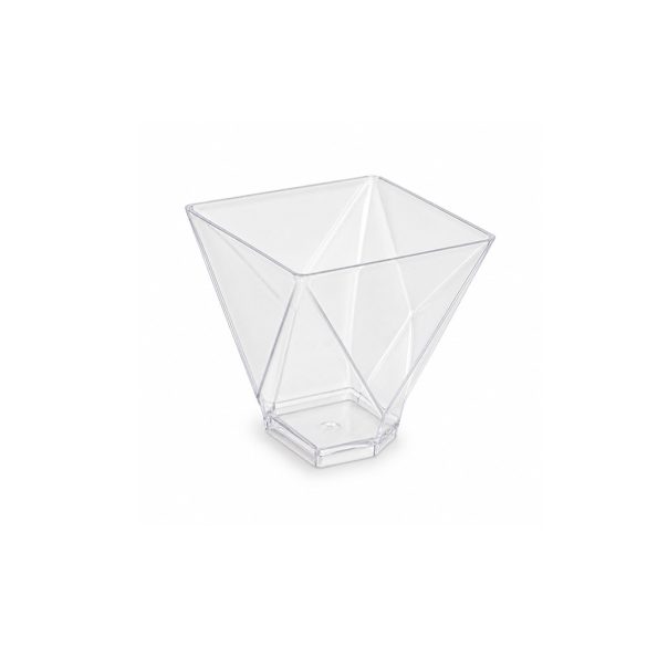 Fingerfood- & Dessertbecher "DIAMOND", 60 ml, glasklar, PS – 25 Stück