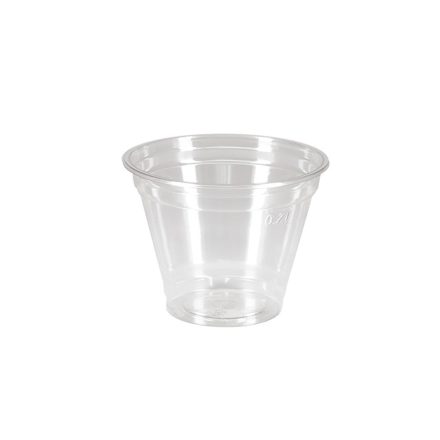 Kaltgetränkebecher aus PET 200ml, glasklar, Ø 9,5 cm / 50 Stück