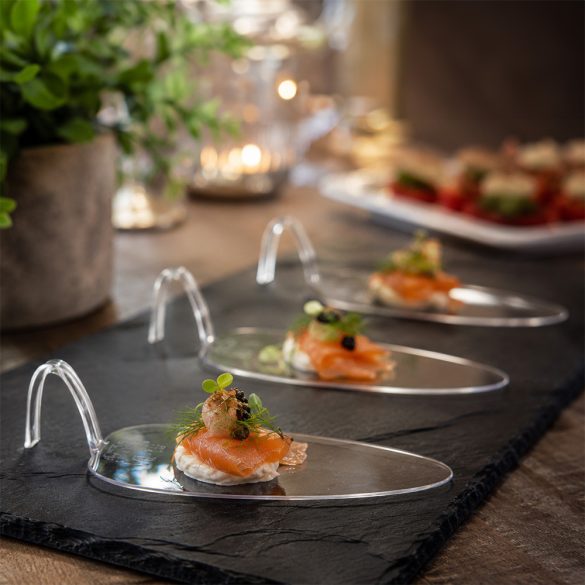 Fingerfood Löffel "TEAR" aus PS, glasklar – 20 Stück