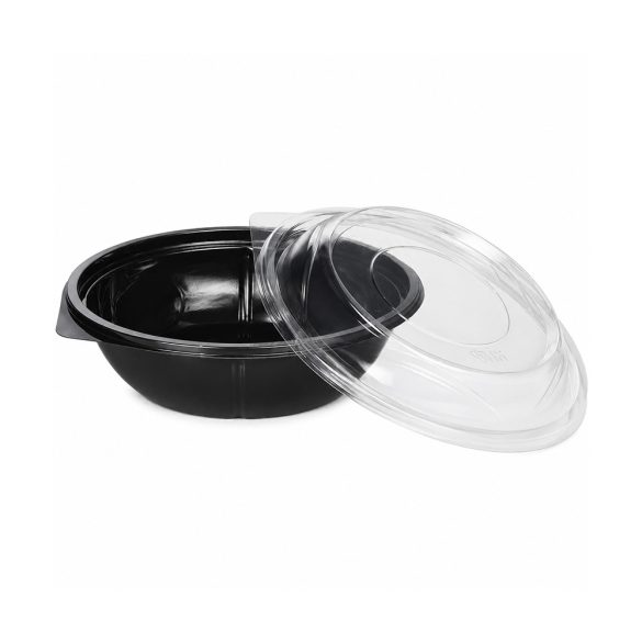 PET Deckel für 1000 ml PET Salatschale, rund, transparent / 50 Stück