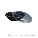 Salatschale, rund, schwarz, 1000 ml / 50 Stück