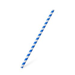 Abbaubare Strohhalme aus Papier - Gelb-Weiß / 150 Stück