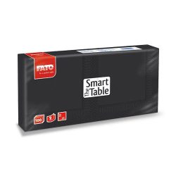 Zweilagige Servietten - Cocktail, schwarz / 100 Stück