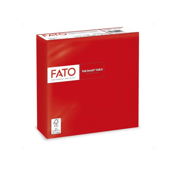 Zweilagige Servietten – 330 x 330 mm,  2-lagige, 1/4-falz, rot / 50 Stück