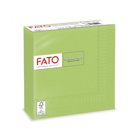 Zweilagige Servietten – 330 x 330 mm, 1/4-falz, grün / 50 Stück