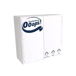   Zweilagige Servietten - 330 x 330 mm, 1/8, weiß / 100 Stück