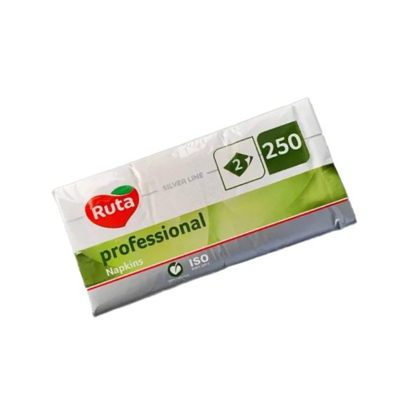 Zweilagige Servietten - 330 x 330 mm, 1/8, weiß, RUTA Professional / 250 Stück