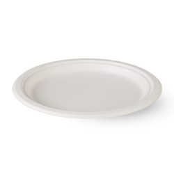 Kompostierbar Zuckerrohr Teller, rund, 230 mm / 50 Stück