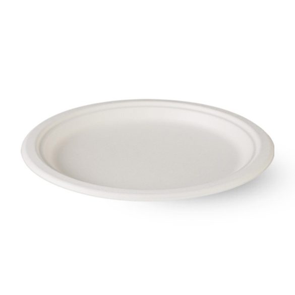 Kompostierbar Zuckerrohr Teller, rund, 26 cm / 50 Stück
