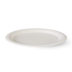 Kompostierbar Zuckerrohr Teller, oval, 26 cm / 50 Stück