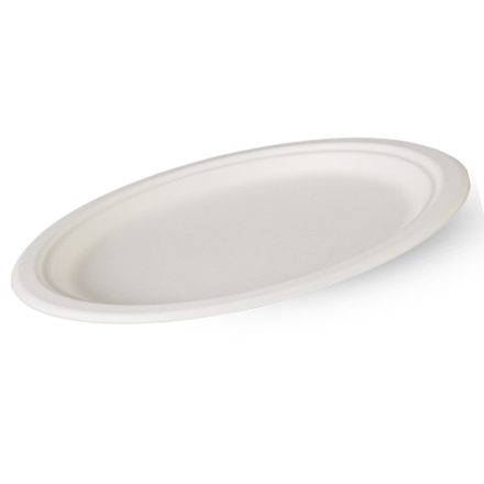 Zuckerrohr-Servierplatte für 3 Personen, 32 x 26 cm / 50 Stück