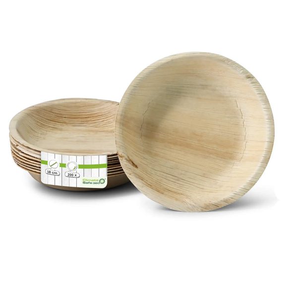 Palmblatt Teller "Palmware®" Ø 18 cm, tief, rund / 25 Stück