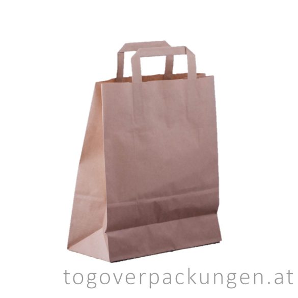 Recyclebare Papiertasche, 220 x 280 + (100) mm / 250 Stück