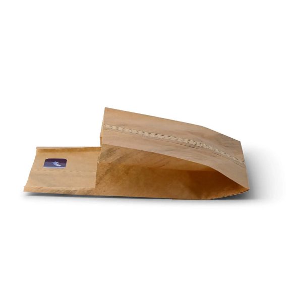 Sandwichbeutel mit Selbstklebverschluss,  100%  Papier, 15 x  16,5 cm, braun / 100 Stück
