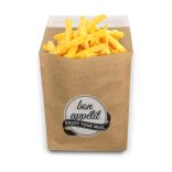 Pommes und Fingerfood Bag „Bon Apetite” (17,5 / 13,5 x 17 cm) / 100 Stück