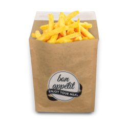   Pommes und Fingerfood Bag „Bon Apetite” (17,5 / 13,5 x 17 cm) / 100 Stück