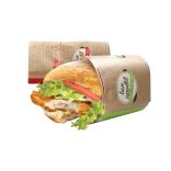 Sandwichbeutel mit Selbstklebverschluss,  "M" (50% PET) 13 x  18 x 7,5 cm, braun / 100 Stück